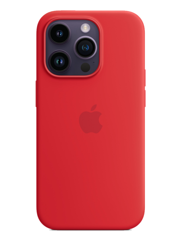 Накладка Apple iPhone 14 Pro Max Silicon Case MagSafe No Animation (Красный)