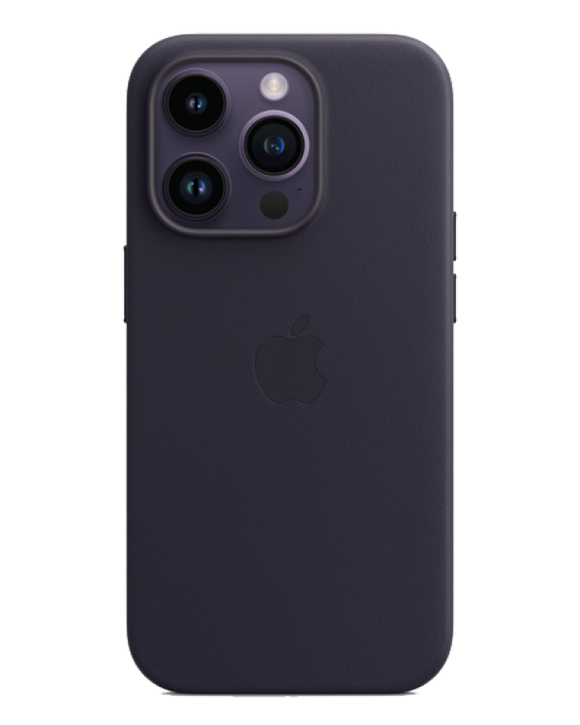 Чехол Apple iPhone 14 Pro Leather Case MagSafe Animation (Сиреневая глициния)