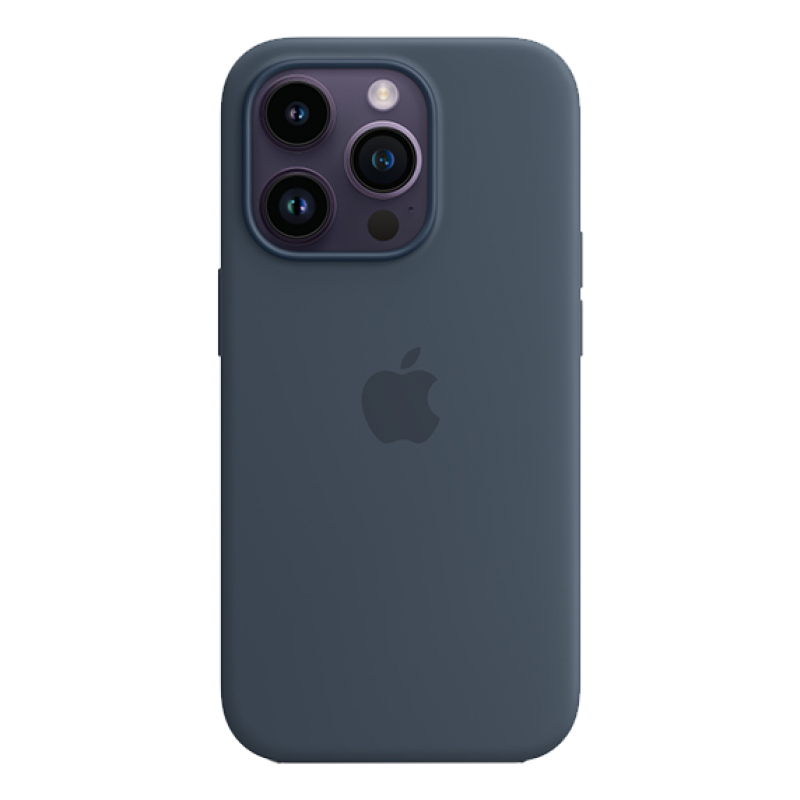Чехол Apple iPhone 14 Pro Leather Case MagSafe No animation (Темно-синий)