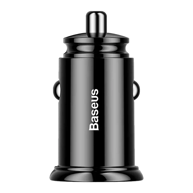 Блок АЗУ Baseus Square metal A+C 30W PPS Car Charger(PD3.0、QC4.0+SCP、AFC) Black