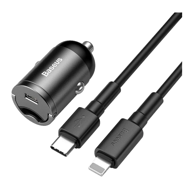 Блок АЗУ Baseus Tiny Star Mini PPS quick charger suit（Type-C to IP 18W Cable 1m ) Gray