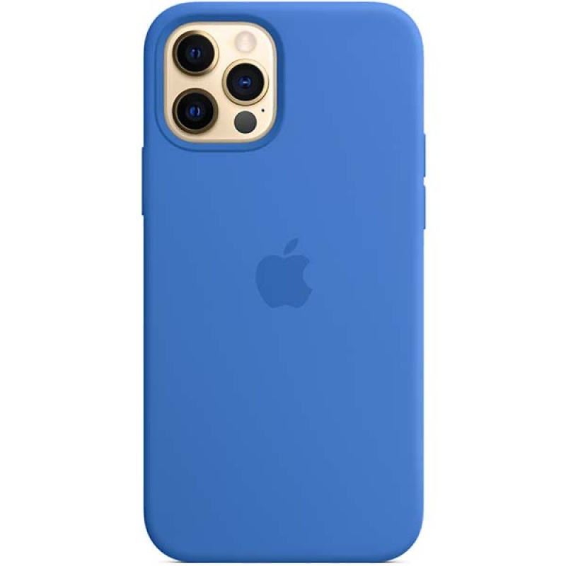 Накладка Apple iPhone 12/12 Pro Silicon Case MagSafe (Синий)