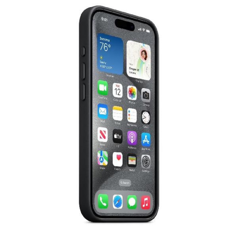 Чехол Apple iPhone 15 Pro Max FineWoven Case with MagSafe (Black)