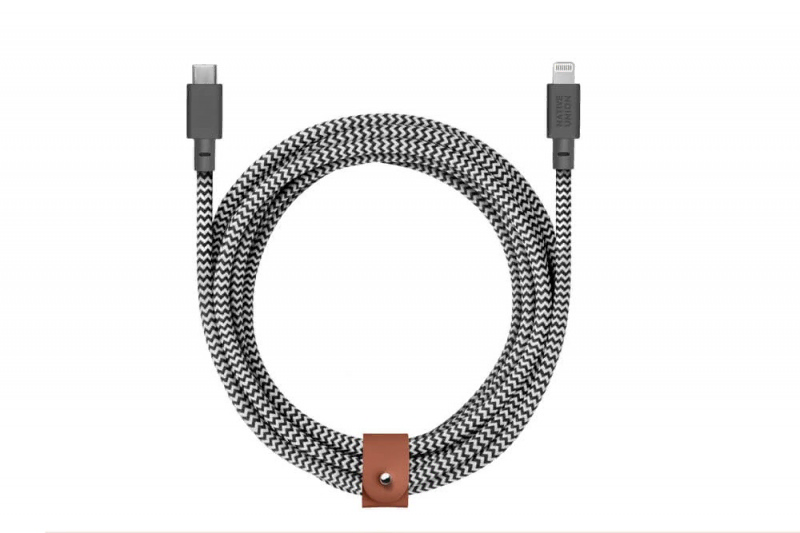 Кабель NATIVE UNION Belt Cable USB-C to ligntning Cable 3m (Зебра)