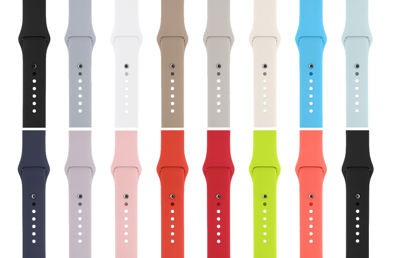 Uniq для Apple Watch 45/44/42 mm ремешок Linus Airosoft silicone strap Blue