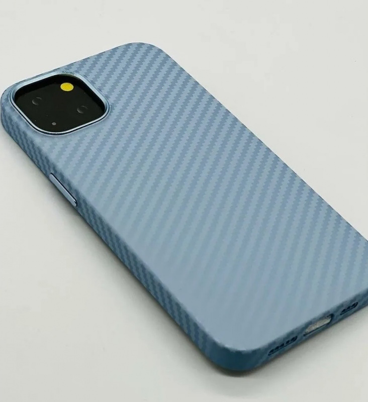 Накладка iPhone 14 Pro Max piblue kevlar magnetic (Голубой)