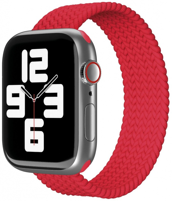 Ремешок нейлоновый плетёный "vlp" для Apple Watch 38/40/41, S/M, 2шт, красный