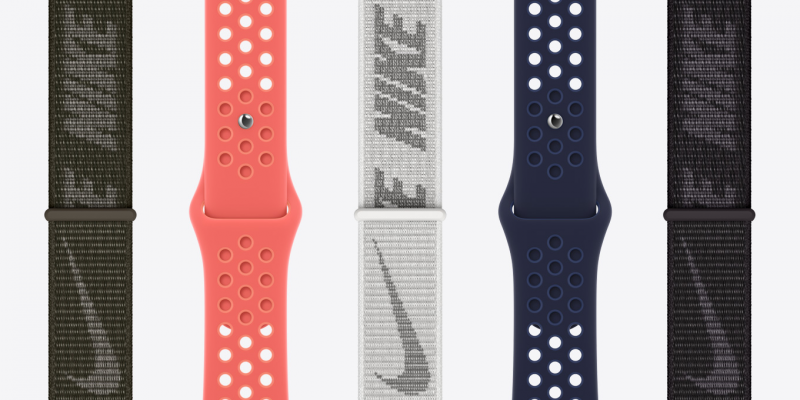 Ремешок Apple Watch Nike Silicon Loop 38mm (Бирюзовый+синий)
