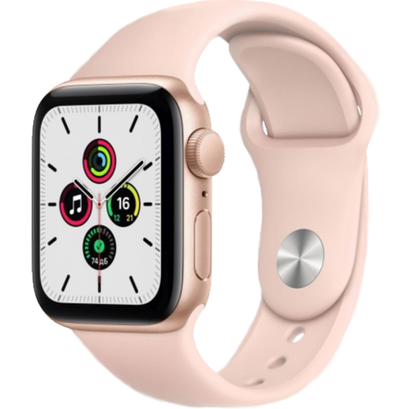 Apple Watch Series SE 40mm Gold Aluminum Case with Pink Sand Sport Band