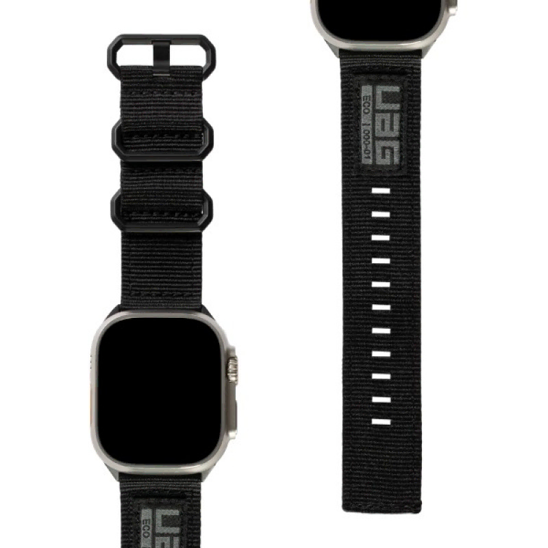 Ремень нейлоновый UAG Nato Eco Strap для Apple Watch 49/45/44/42мм (Graphite)