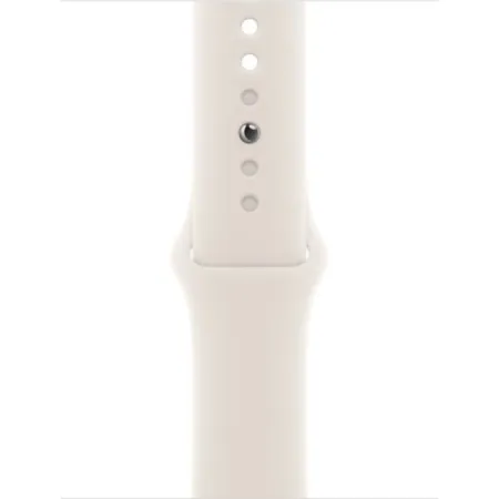 Apple Watch Series SE 2024 44mm Starlight Aluminum Case with Starlight Sport Band S/M