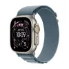 Apple Watch Series Ultra 3 49mm Natural Titanium Case with Light Blue Alpine Loop L